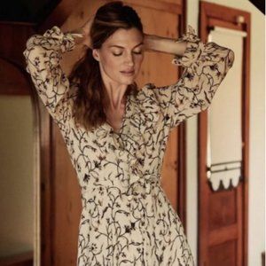 Doen Bonnie Dress in Cream Scroll